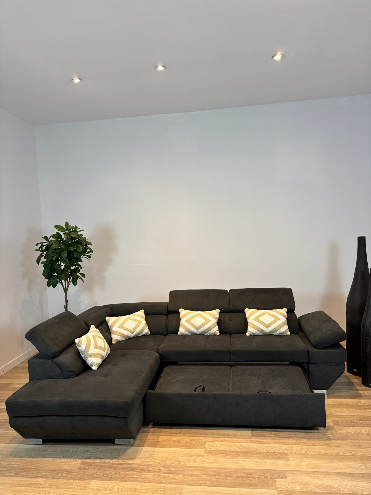Tanguay Black Fabric Sectional Sofa Bed with Storage and Adjustable Headrests - 2.JPG