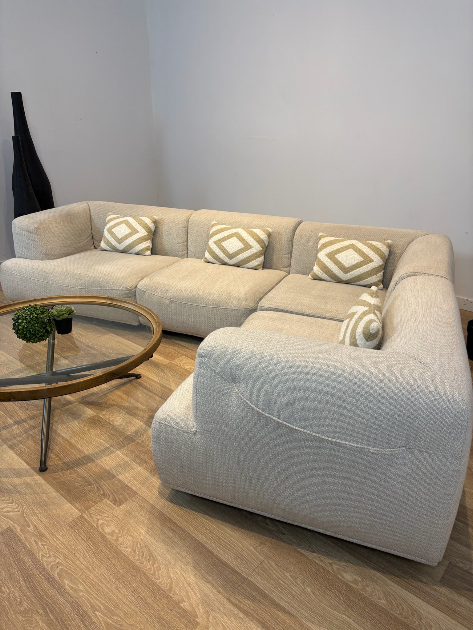 JC Perreault Beige Fabric Modular Sectional Sofa - IMG_2103.jpg