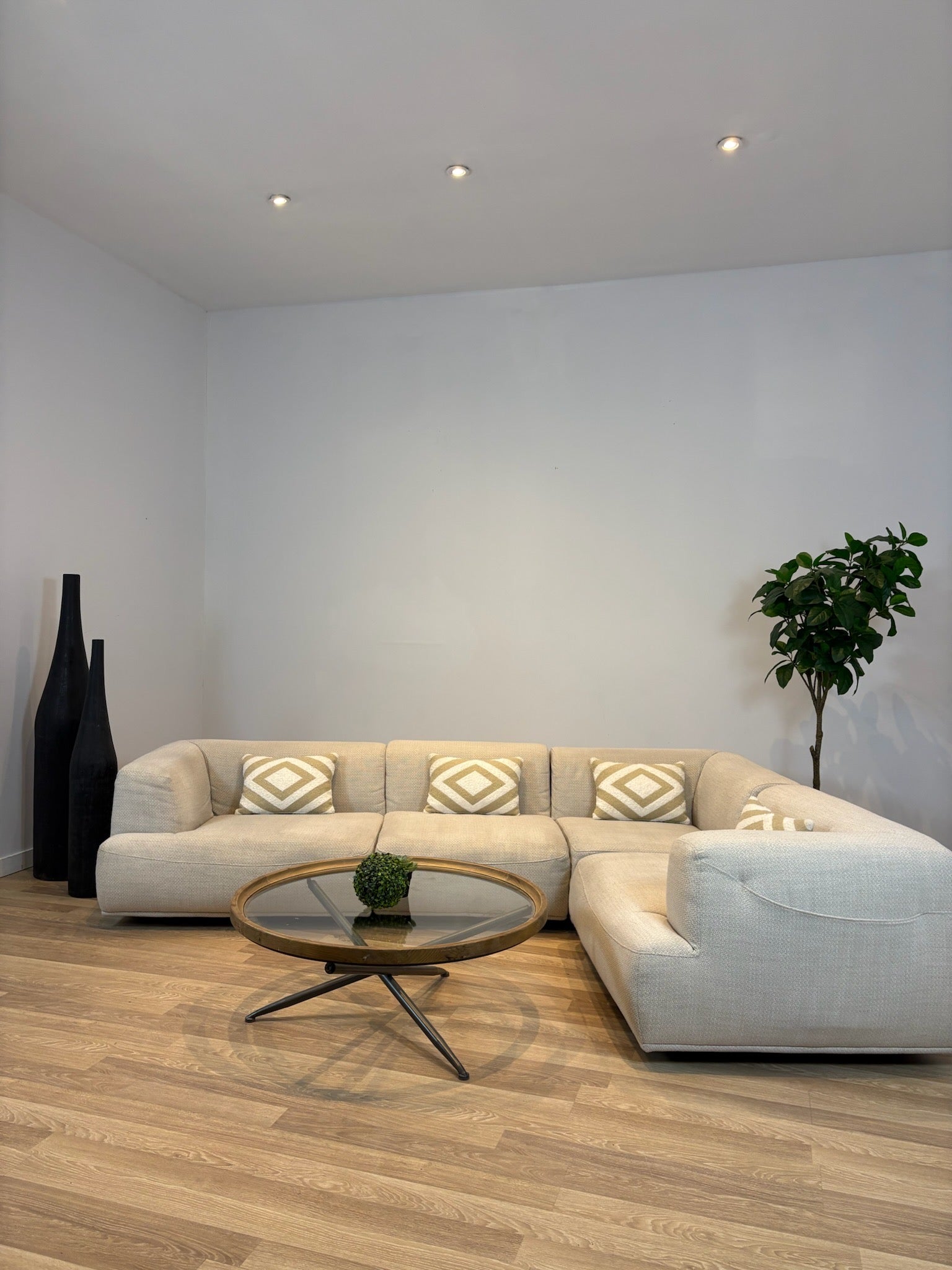 JC Perreault Beige Fabric Modular Sectional Sofa - IMG_2106.jpg